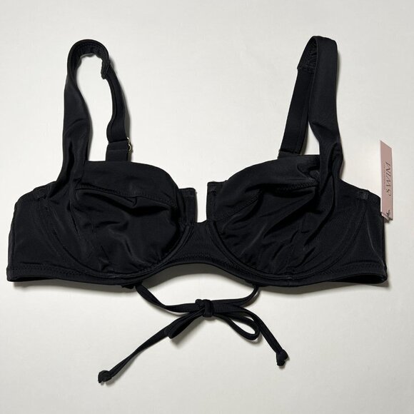 Victoria Secret 34C Full Coverage Bikini Top Underwire Unlined Black - Picture 1 of 7